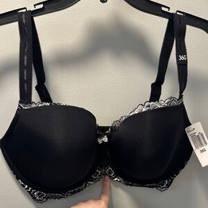 36G Felina Madison Black Lace Accent Bra